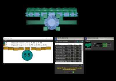 Wedding ring 12 two in one engagement assembled 3D print model
