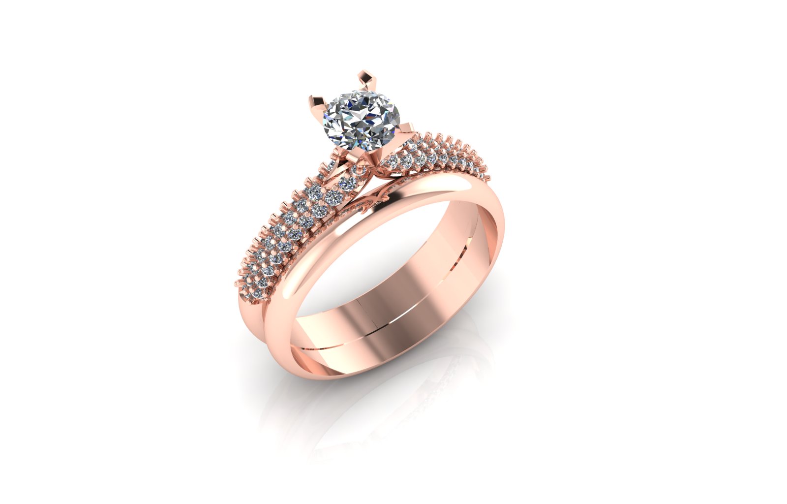 Fancy cut diamond engagement ring