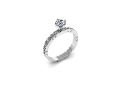 Fashion jewelry engagement ring diamond 3d model