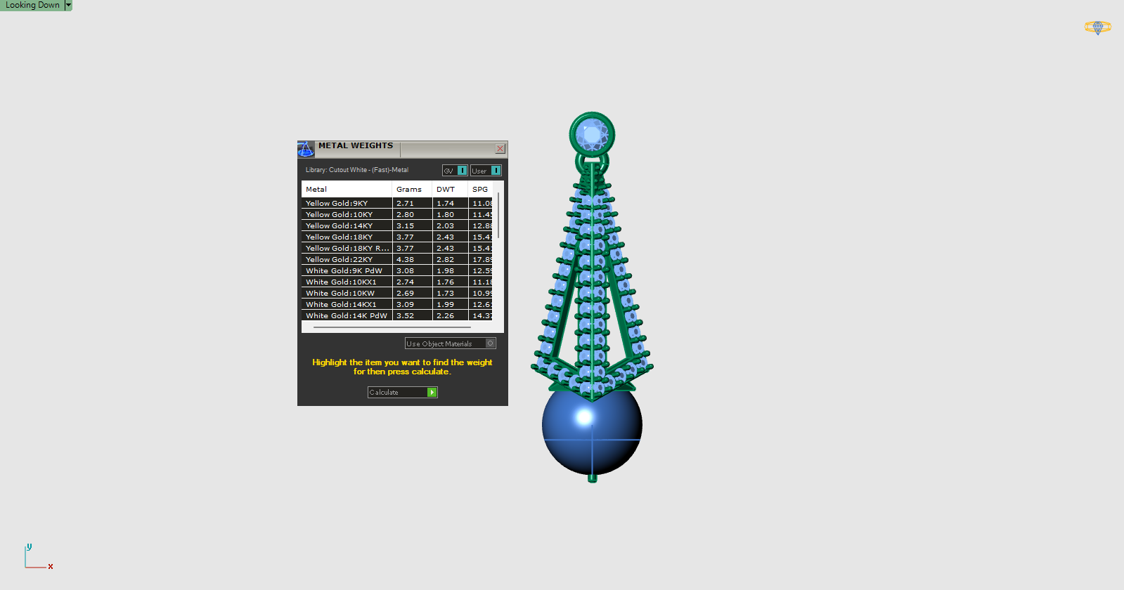 Hollow diamonds pyramid