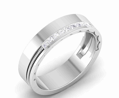 Single Diamond Designer Milgrain