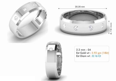 Diamond Scatter Platinum cute couple ring