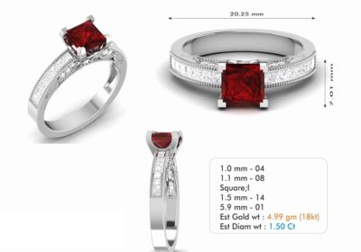 Pointer Princes Cut Solitaire