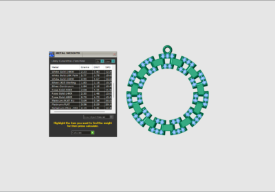 Circle pendant diamond 3d model