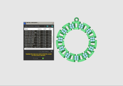 Pendant circle diamond 3d model