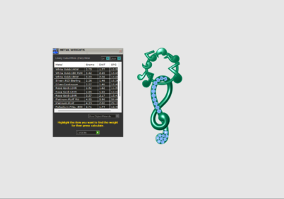 Treble clef pendant music 3d model