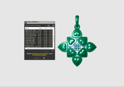 Sparklink diamond pendants hearts pendant 3d model