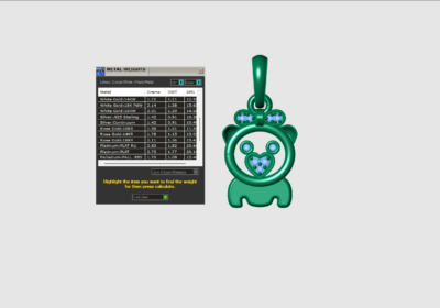 Kasturi Diamond Baby Pendant 3d model