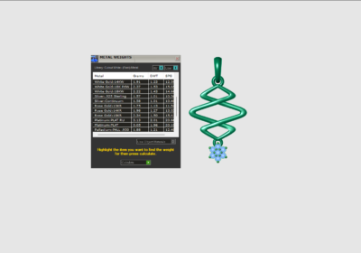 Zig zag charm pendant 3d model