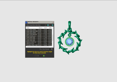 Bird nest pendant big diamond stone 3d model