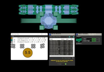 Wedding ring 3 two in one engagement assembled 3D print model