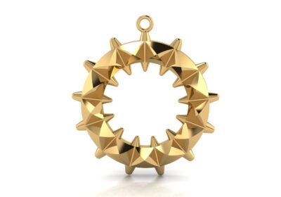 clash pendant necklace circle 3d model