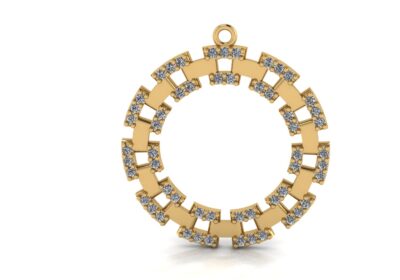 Circle pendant diamond 3d model