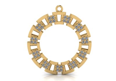 Pendant circle diamond 3d model