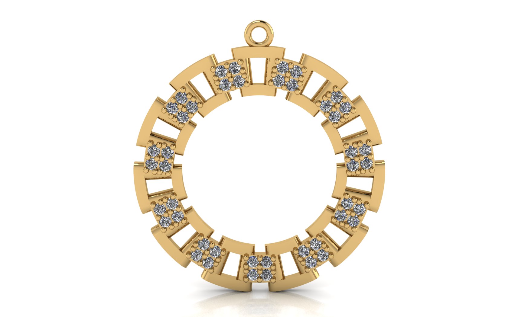 Pendant circle diamond