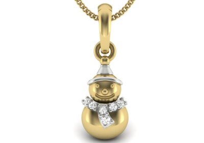 Snowman pendant diamonds 3d model