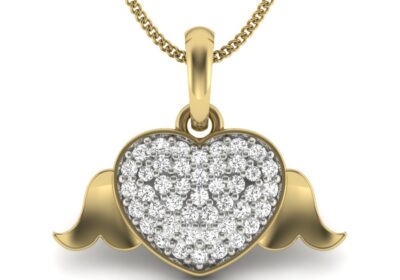 Royal Heart Diamond Pendant pave pendant 3d model