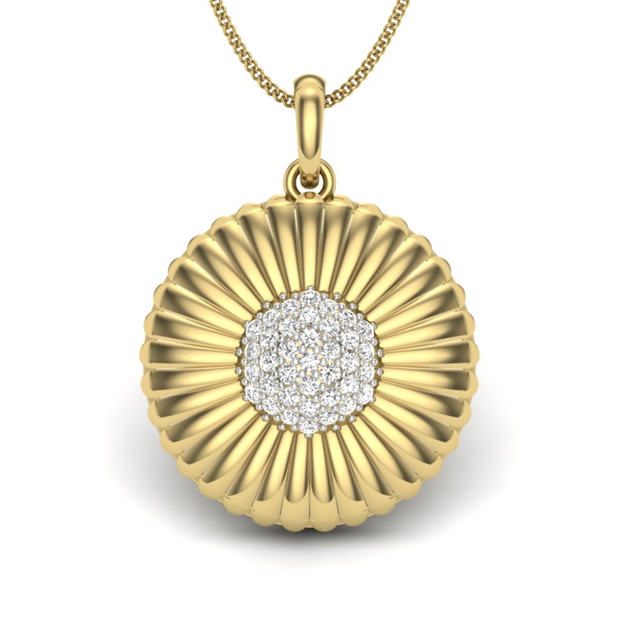 Sun gold pendant