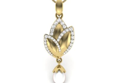 Lotus hanging pearl pendant 3d model