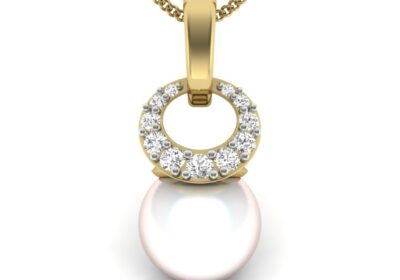 Pearl & Diamond Pendant 3d model