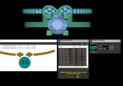 Wedding ring 4 two in one engagement assembled 3D print model