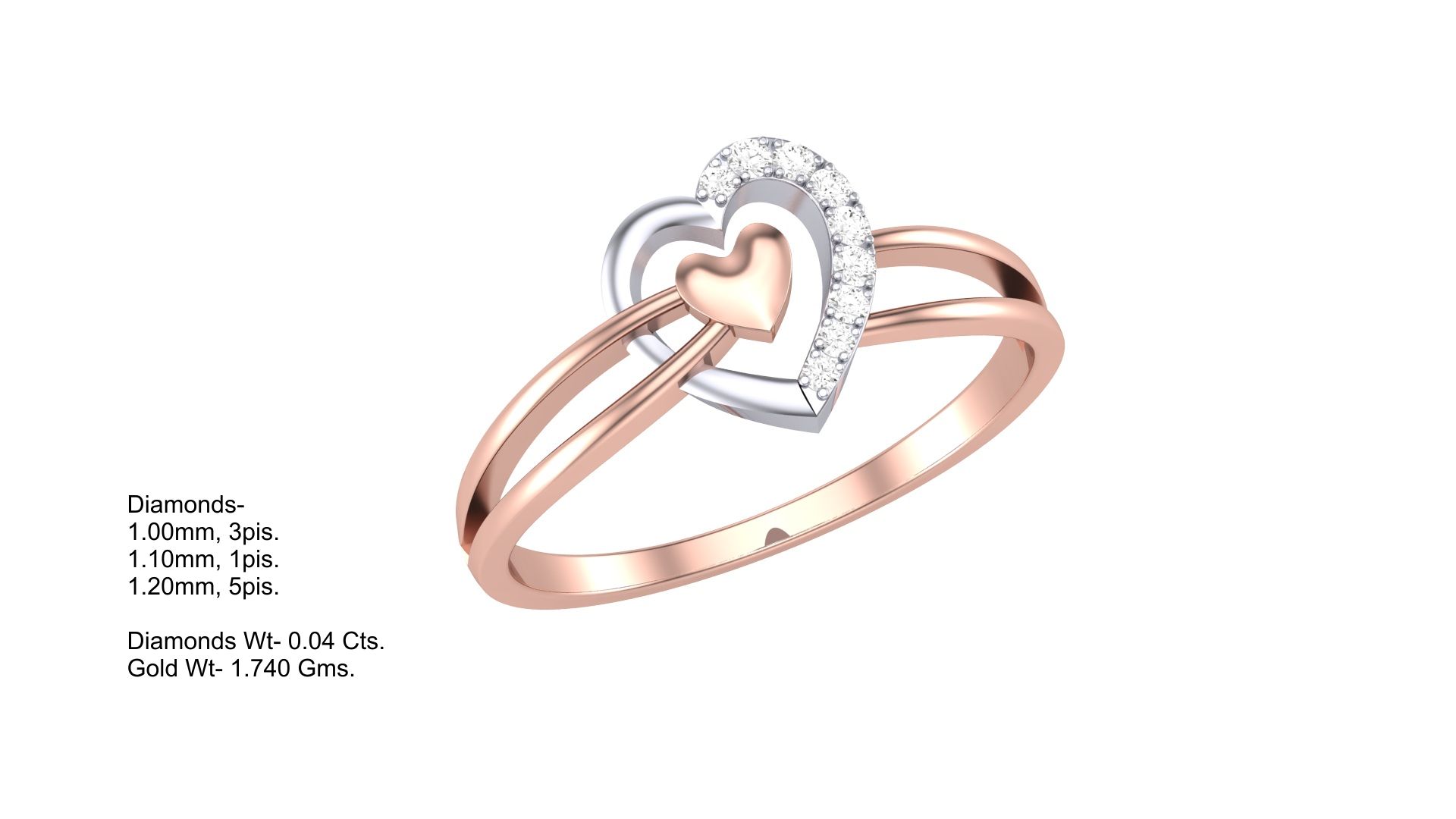 Ellene Heart Diamond Ring