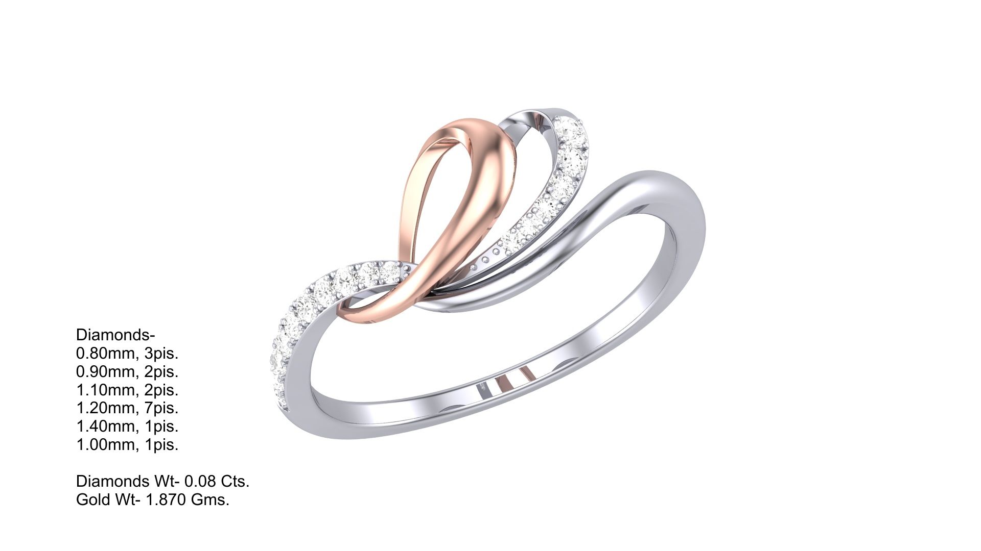 daeser rose Diamond Ring