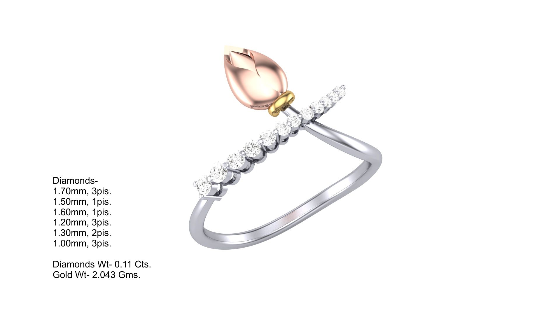 Snowberry lotus ring