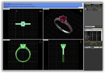 Royal round stone engagement ring 3d printing model
