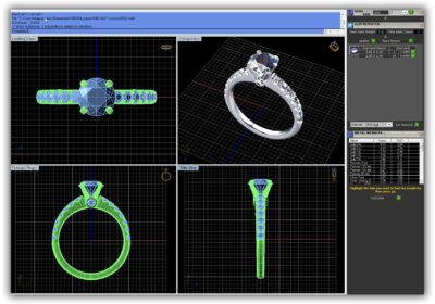 S Kashi and Sons Micro Pave Engagement ring 3d model