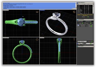Split Shank Three Prong Claw Round Moissanite Ring
