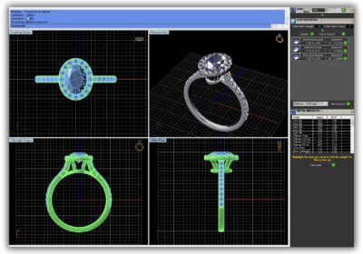 Oval halo big diamond engagement ring 3d model