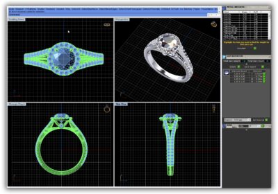 Caydia Split Shank diamond halo ring 3d cad file