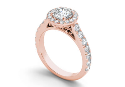 Halo new Round Diamond Engagement Ring 3d model