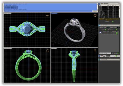 Fana twist diamond engagement ring 3d model