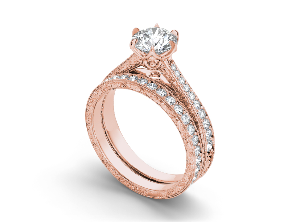 Classic round diamond engagement ring
